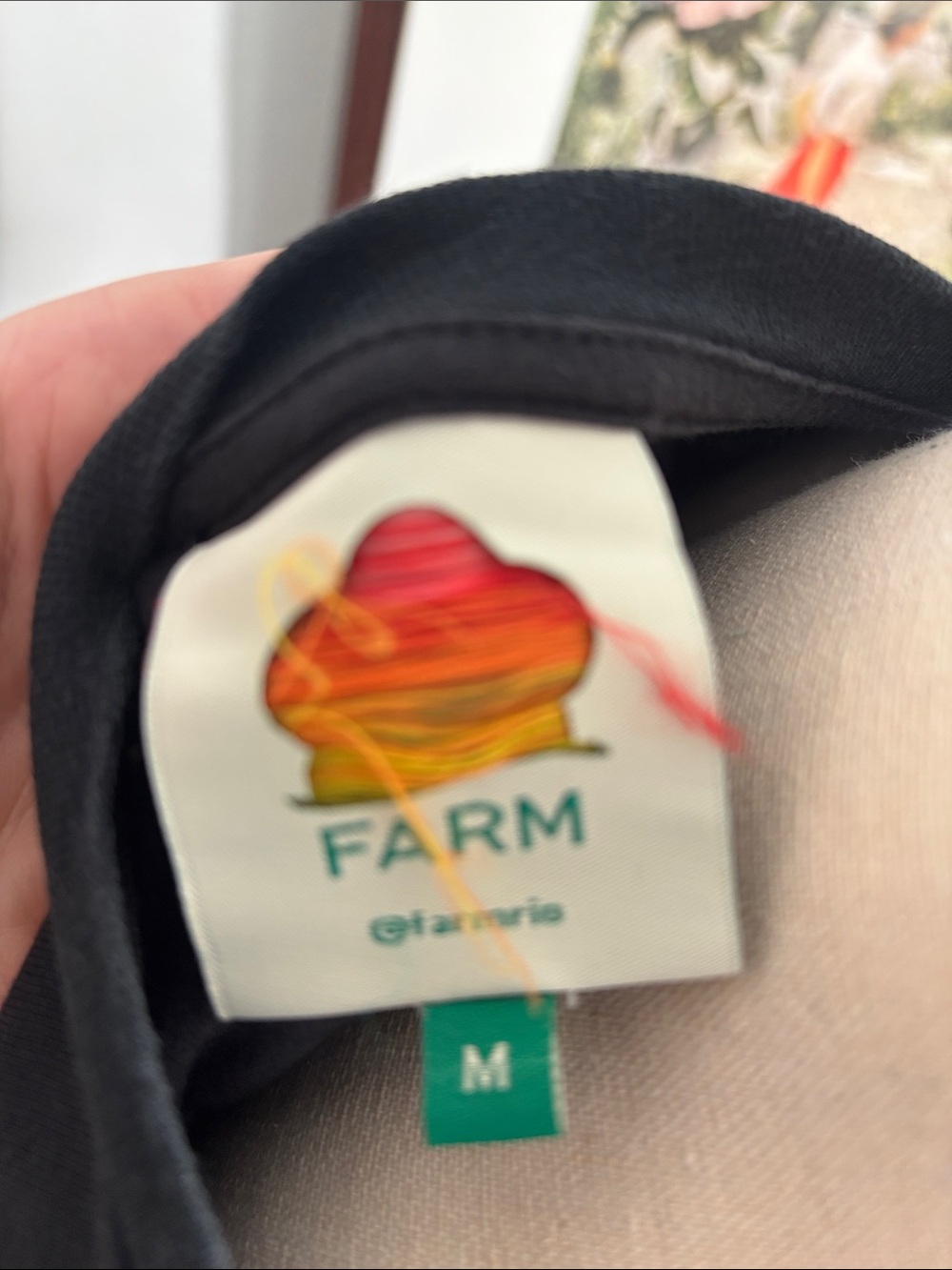 FARM Rio Black Casual Dress with Multicolor "Dress in Happiness" Graphic - Picture 4 of 5
